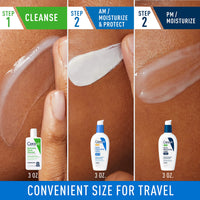 Thumbnail for CeraVe AM Face Moisturizer with SPF, PM Face Moisturizer & Hydrating Face Wash Skin Care Routine for Morning & Night | Travel Size Toiletries | 3oz Lotion + 3oz Lotion + 3oz Cleanser