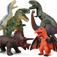 Thumbnail for Gzsbaby 6 Piece Jumbo Dinosaur Toys for Kids 3-5 and Toddlers, Large Soft Dinosaur Toys for Lovers - Perfect Party Favors, Birthday Gifts