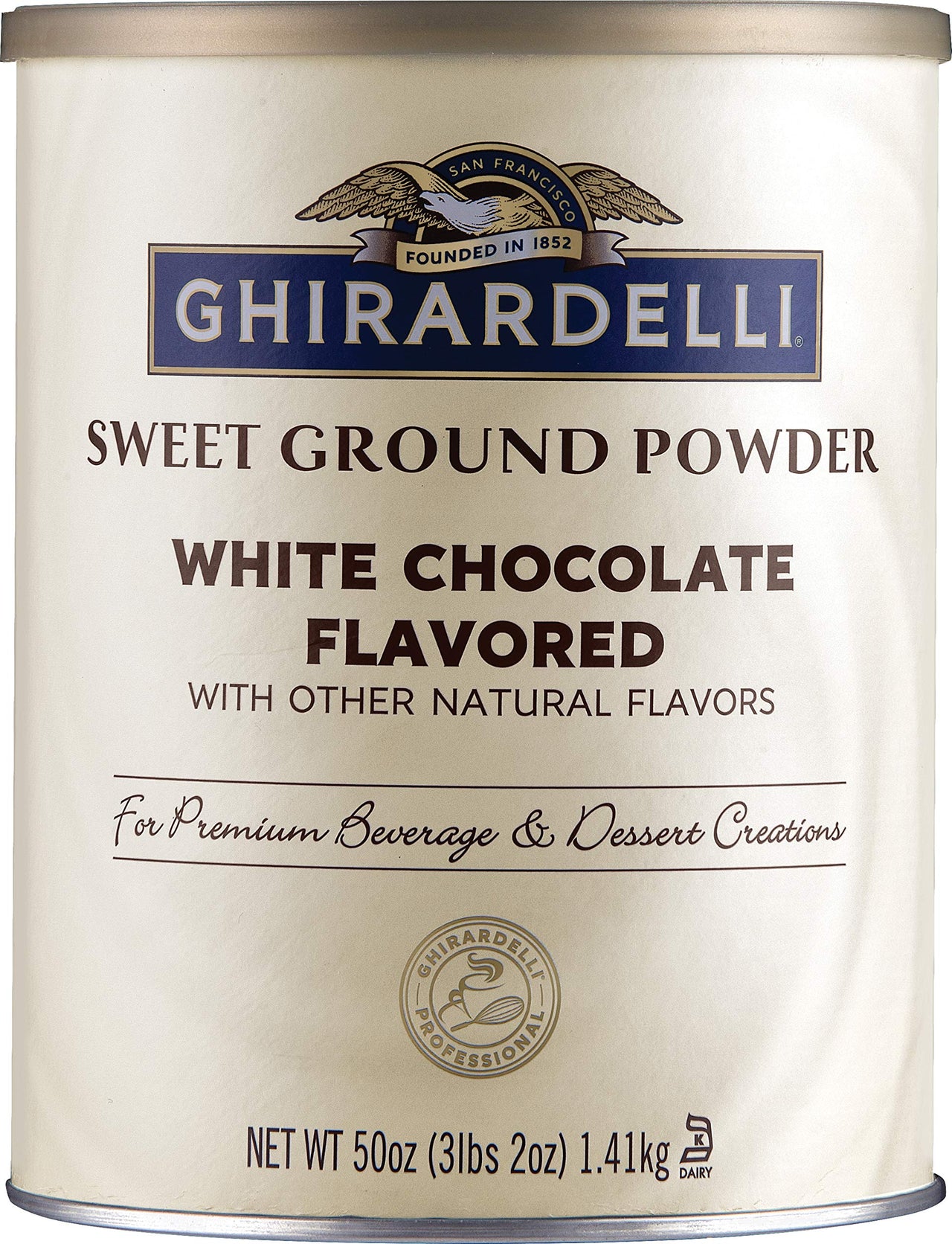 Ghirardelli Sweet Ground White Chocolate Flavor Powder, 3.12 lbs.
