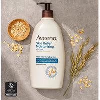 Thumbnail for Aveeno Skin Relief Fragrance-Free Moisturizing Lotion for Sensitive Skin, with Natural Shea Butter & Triple Oat Complex, Unscented Therapeutic Body Lotion for Itchy, Extra-Dry Skin, 18 fl. oz