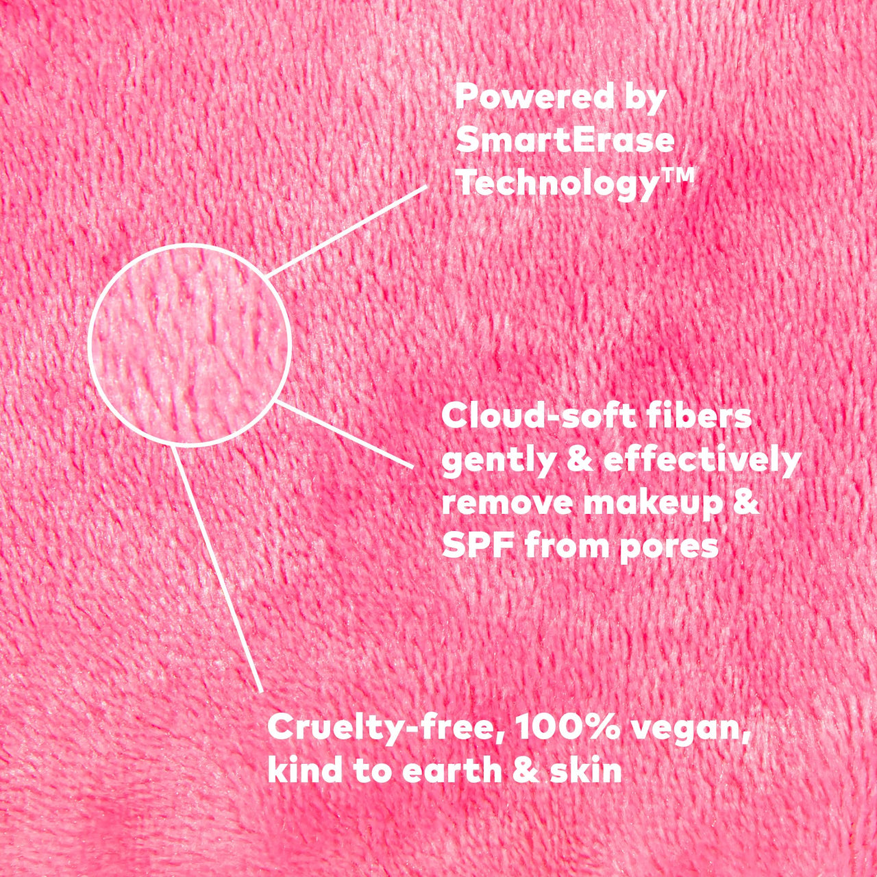 The Original MakeUp Eraser PRO, Effortlessly Remove All Makeup Using Only Water, Including Waterproof Mascara, Eyeliner, Foundation, Lipstick, Sunscreen,and More! Original Pink, 1ct.