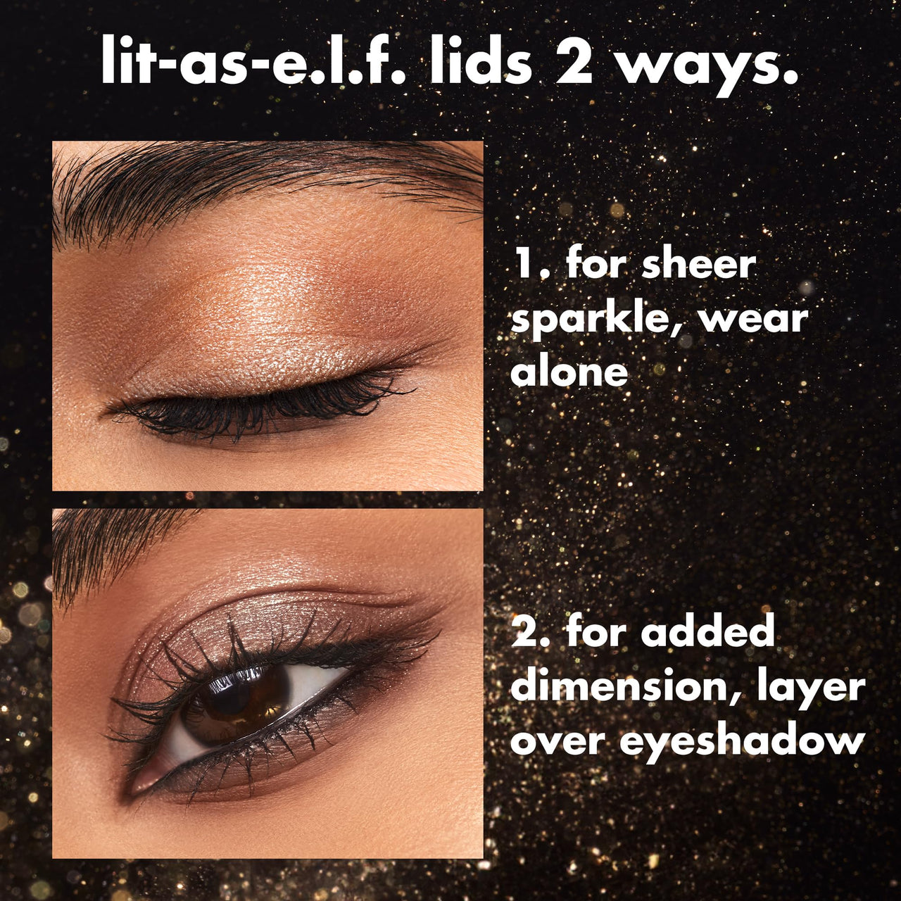 e.l.f. Fine As Fleck Glitter Eyeshadow, Long-Lasting Sheer Eye Makeup With A Shimmer Finish, Soft, Smooth Formula, Vegan & Cruelty-Free, Certified Platinum