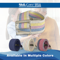 Thumbnail for Skil-Care Cotton Gait Belt, Pastel Stripe Design, Gait Belt for Seniors, 72” L x 2” W, Secure Metal Buckle, Durable Cotton Webbing Transfer and Physical Therapy Belt, 252072