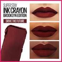 Thumbnail for Maybelline Super Stay Ink Crayon Matte Longwear Lipstick Makeup, 165 Drive The Future, 0.04 oz