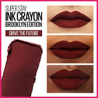 Thumbnail for Maybelline Super Stay Ink Crayon Matte Longwear Lipstick Makeup, 165 Drive The Future, 0.04 oz