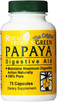 Thumbnail for Royal Tropics The Original Green Papaya Digestive Aid Capsules, 75 Count