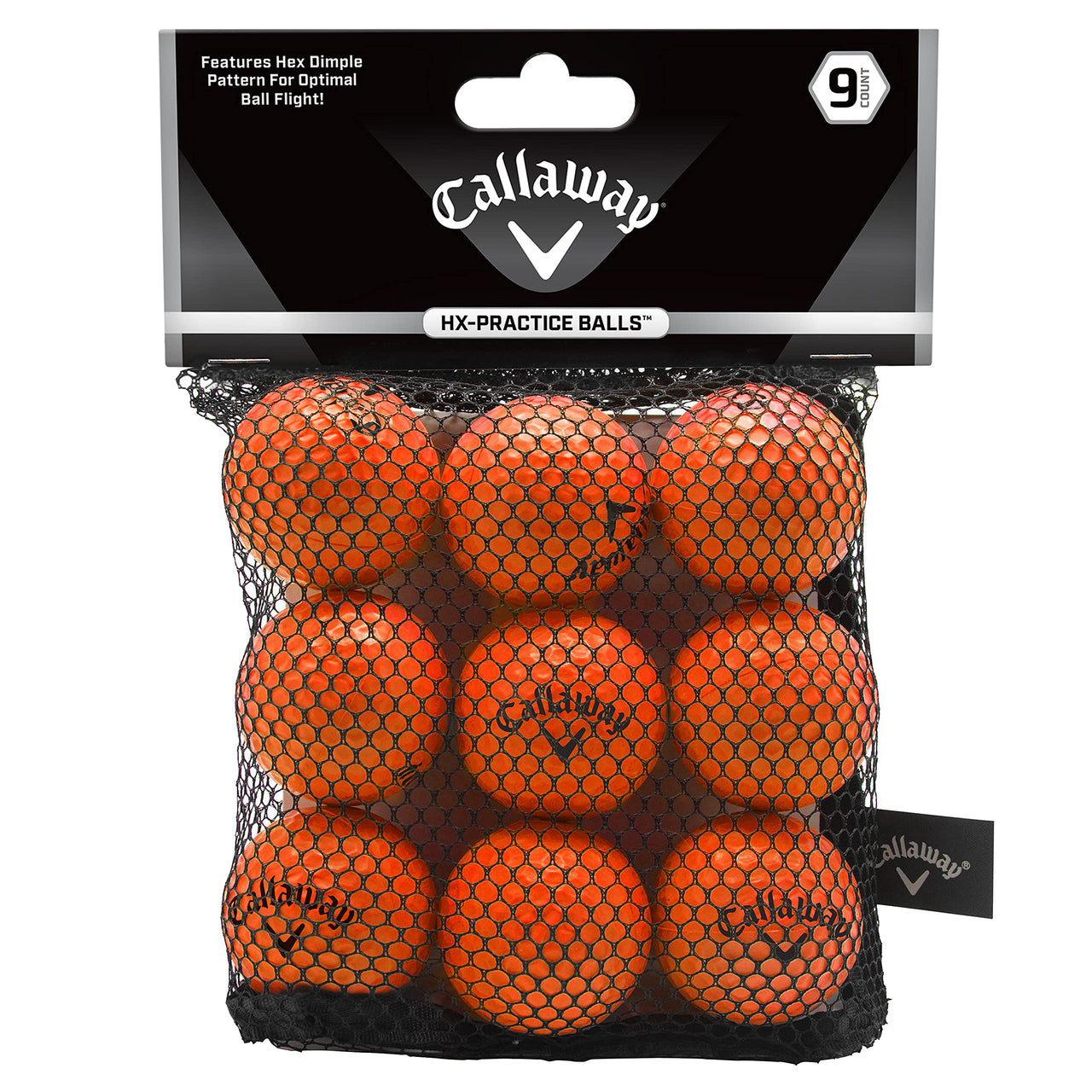 Callaway HX Soft Flight - Foam Practice Golf Balls, Orange (9 Pack)