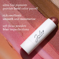 Thumbnail for Julep Skip The Brush Cream to Powder Blush Stick - Passion Fruit - Blendable and Buildable Color - 2-in-1 Blush and Lip Makeup Stick