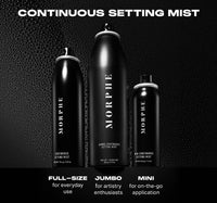 Thumbnail for Morphe Continuous Setting Mist - Micro-Fine Setting Spray for Makeup with a Natural Finish - Helps Makeup Resist Caking or Fading & Increases Wear of Foundation (3 Count, 2.8 fl oz)