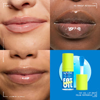Thumbnail for NYX PROFESSIONAL MAKEUP Fat Oil Chillz, Moisturizing, Shiny and Vegan Tinted Lip Gloss - Polar Peppermint (Sheer Blue)