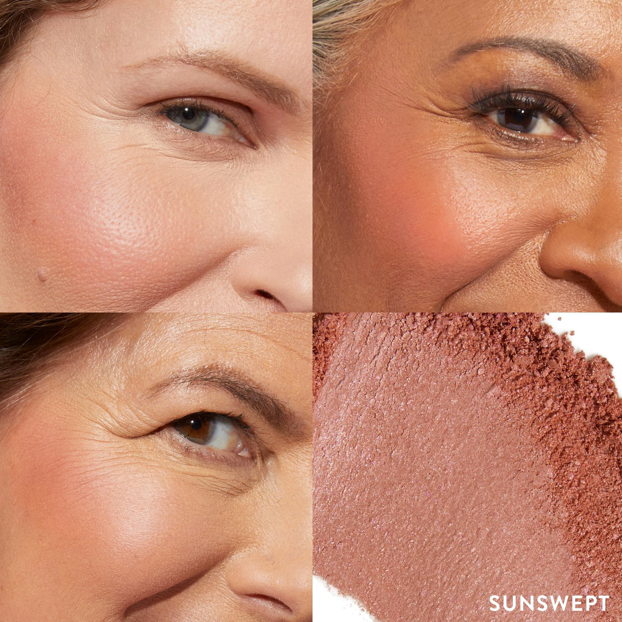LAURA GELLER NEW YORK Baked Blush-n-Brighten Marbleized Blush + Angled Brush (05 Sunswept, 47mm)