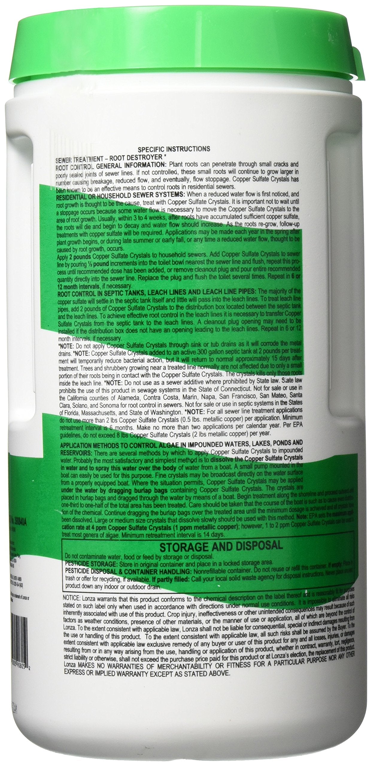 Applied Biochemists 13272A Copper Sulfate Crystals Algaecide and Herbicide, 5 lbs