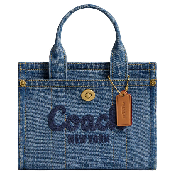 COACH Womens Cargo Tote Bag 20, Indigo, OS
