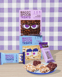 Thumbnail for Magic Spoon Treats - 16 High Protein Bars: 4 Blueberry Muffin, 4 Double Chocolate, 4 Marshmallow, 4 Chocolate Peanut Butter - High Protein Gluten Free Snack - Sugar & Gluten Free Protein Cereal Bar