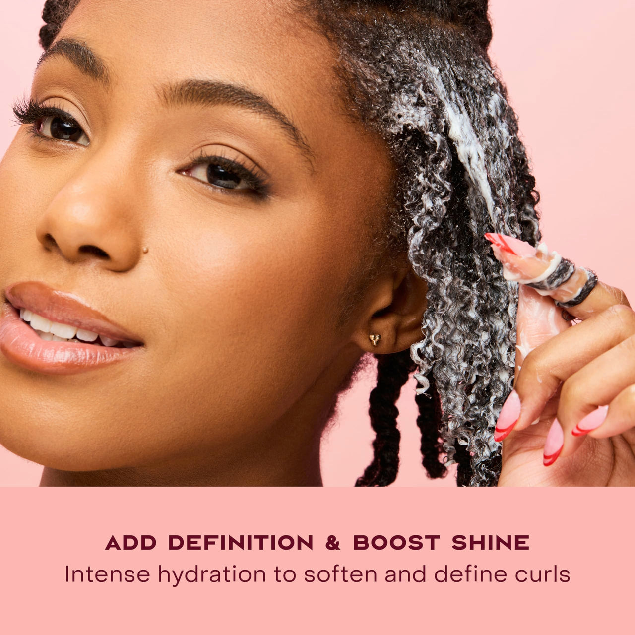 SheaMoisture Smoothie Curl Enhancing Cream Coconut and Hibiscus for Thick, Curly Hair Sulfate Free and Paraben Free 12 oz