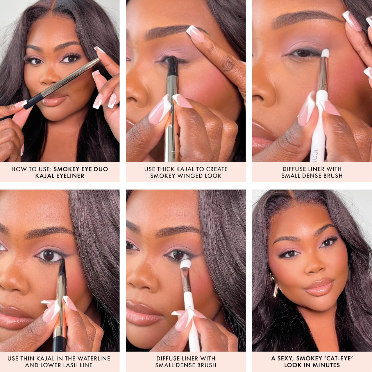 ICONIC LONDON Smokey Eye Duo Eyeliner | Creamy, Easy to Blend 2-in-1 Eyeliner Crayon, Water Resistant, Cruelty Free, Vegan Makeup (Electric Blue) 0.027 oz