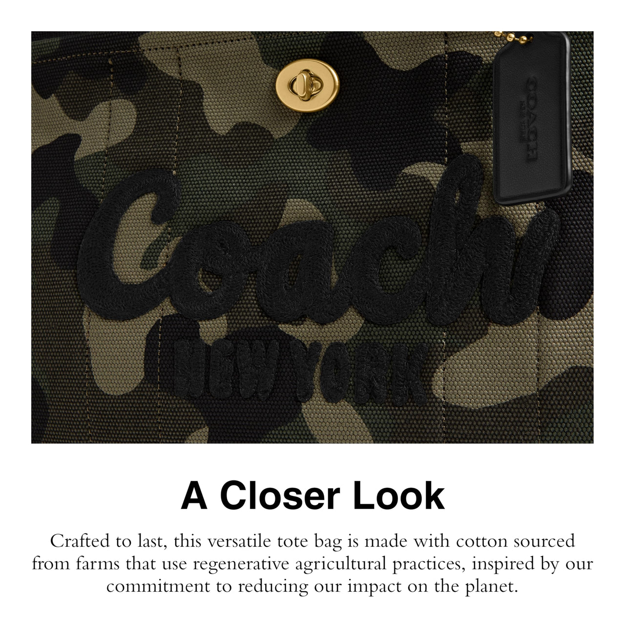 Coach Cargo Tote, Green Multi