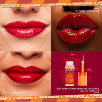 Thumbnail for NYX PROFESSIONAL MAKEUP Duck Plump High Pigment Plumping Lip Gloss with Spicy Ginger, Vegan Lip Makeup - Hall Of Flame (True Red)