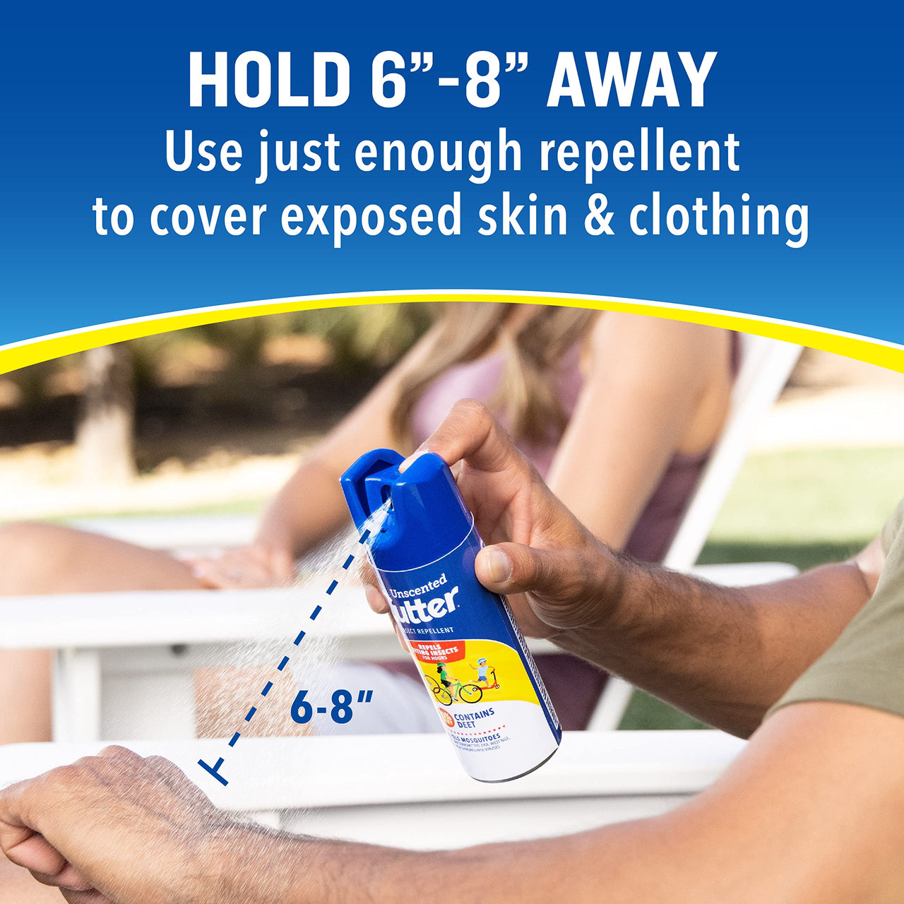 Cutter Unscented Cutter Insect Repellent, Aerosol, 6-Ounce, Clear