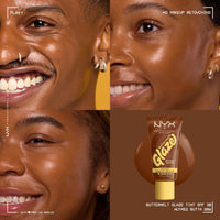 Thumbnail for NYX PROFESSIONAL MAKEUP Buttermelt Glaze Soft Glow Skin Tint + SPF 30, Up To 12HR Wear, 08 Nutmeg Butta