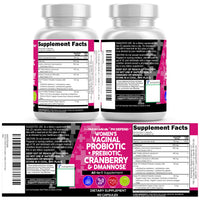 Thumbnail for Clean Nutraceuticals Vaginal Probiotics for Women with Cranberry, D-Mannose, Prebiotics, pH Balance Support, Feminine Health, Urinary Tract Cleanse – Capsule Alternative to Gummies – 60 Count