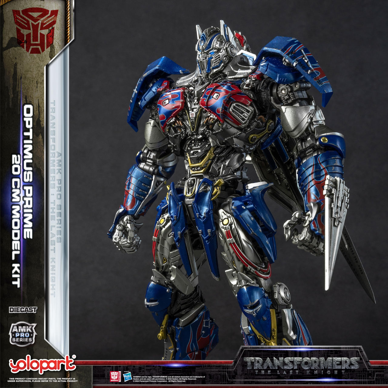 YOLOPARK Transformers: The Last Knight Optimus Prime with Upgraded Weaponry,Highly Articulated 7.87 Inch Transformers Action Figure for Ages 15 and Up,No Converting