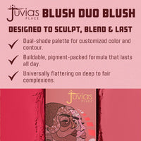 Thumbnail for Juvia's Place Blushed Duo Blush Volume5 - Two Tone Pigmented Buildable Pressed Mineral Powder - Rosy Natural Cheeks Matte Fresh Finish for All Skin Color