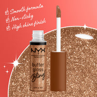 Thumbnail for NYX PROFESSIONAL MAKEUP Butter Gloss Bling Lip Gloss, Non Sticky and Shiny Vegan Lip Makeup - Shimmer Down