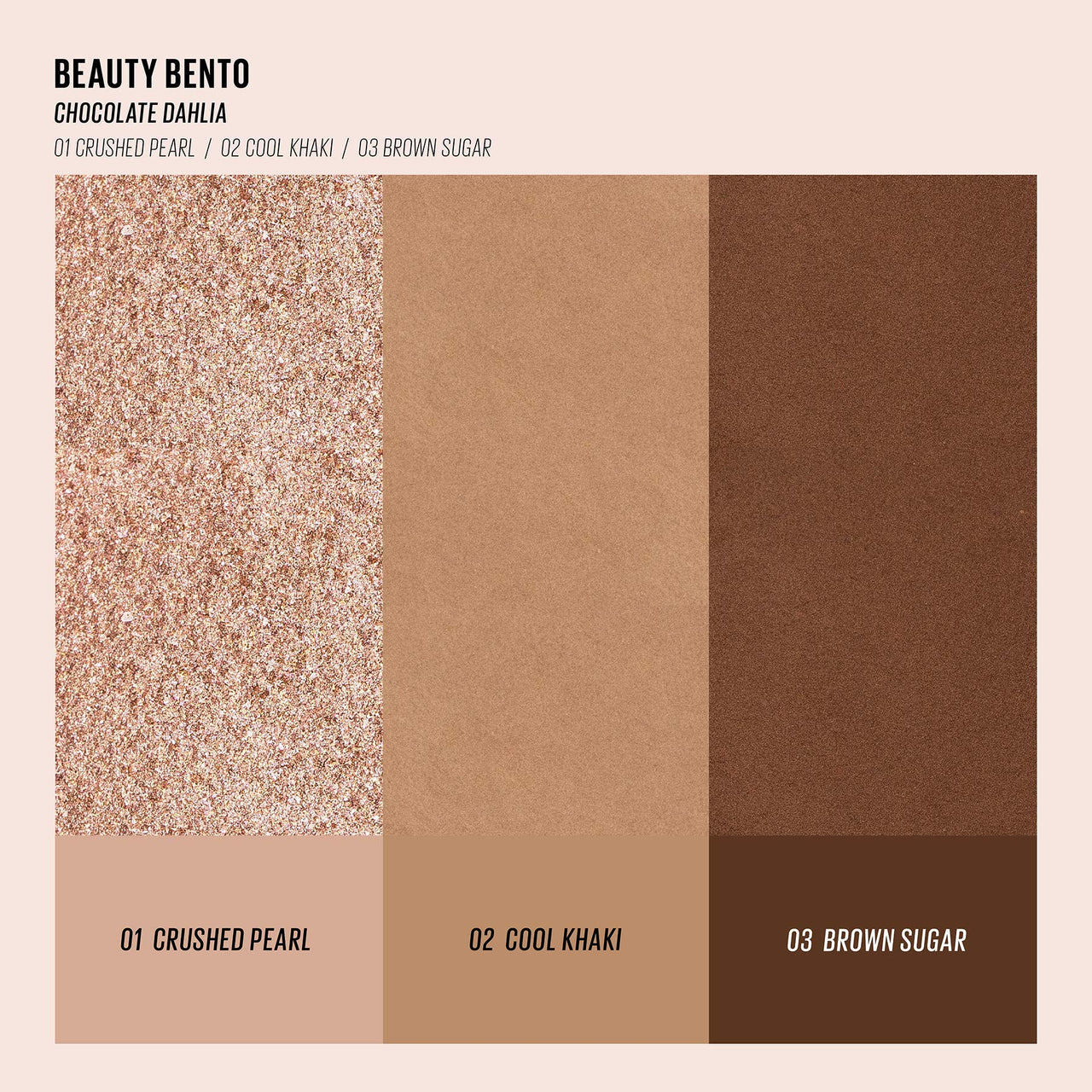 Kaja 3 Colors Eyeshadow - Beauty Bento 08 Chocolate Dahlia | Mosaic Chrome, Shimmer, Matte finish, Cruelty free, K-Beauty Mini Palettes, Easy Finger Blendable, Glitter, High Pigmentation, 0.03 Oz
