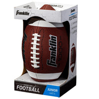 Thumbnail for Franklin Sports Youth Football - 1000 Junior Kids Football - Synthetic Leather Youth Junior Ball for Kids - Outdoor All-Weather Construction - Extra Grip - 1 Pack - Brown + White