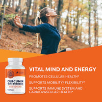 Thumbnail for Vimergy Curcumin with Turmeric Supplement, 1000mg Curcumin Extract/Serving – Liquid Capsules - Non-GMO, Gluten-Free, Kosher, Vegan & Paleo Friendly Turmeric Curcumin Supplement