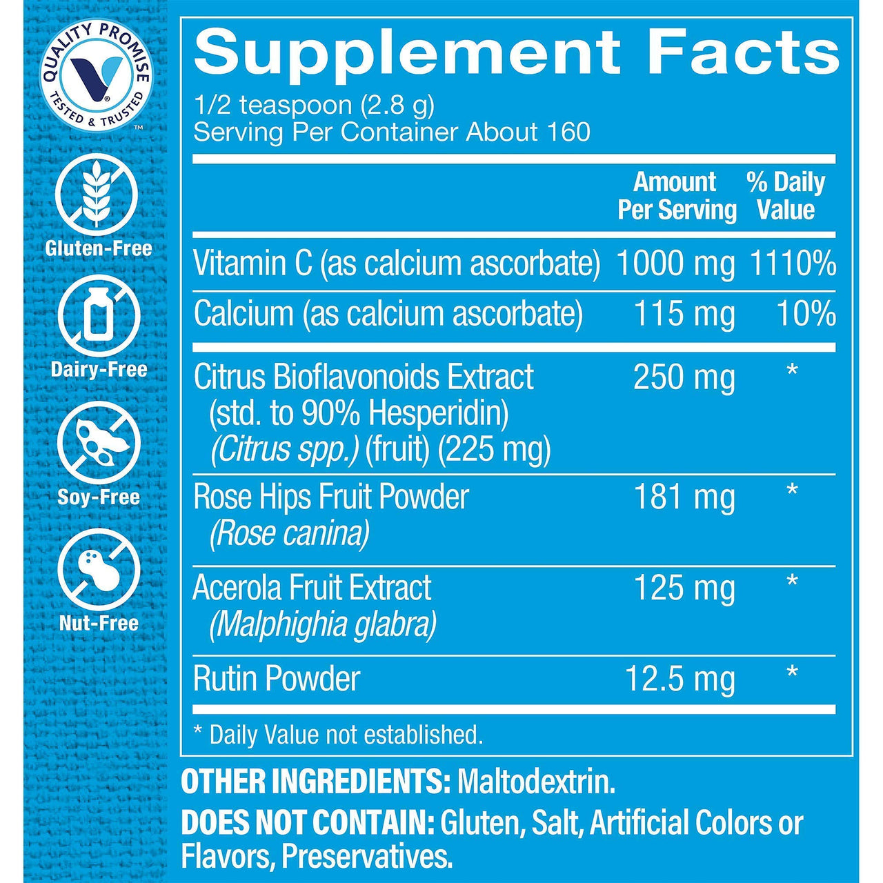 The Vitamin Shoppe Buffered CComplex Powder and Sambucus Black Elderberry Extract Bundle | Antioxidant and Herbal Immune Support