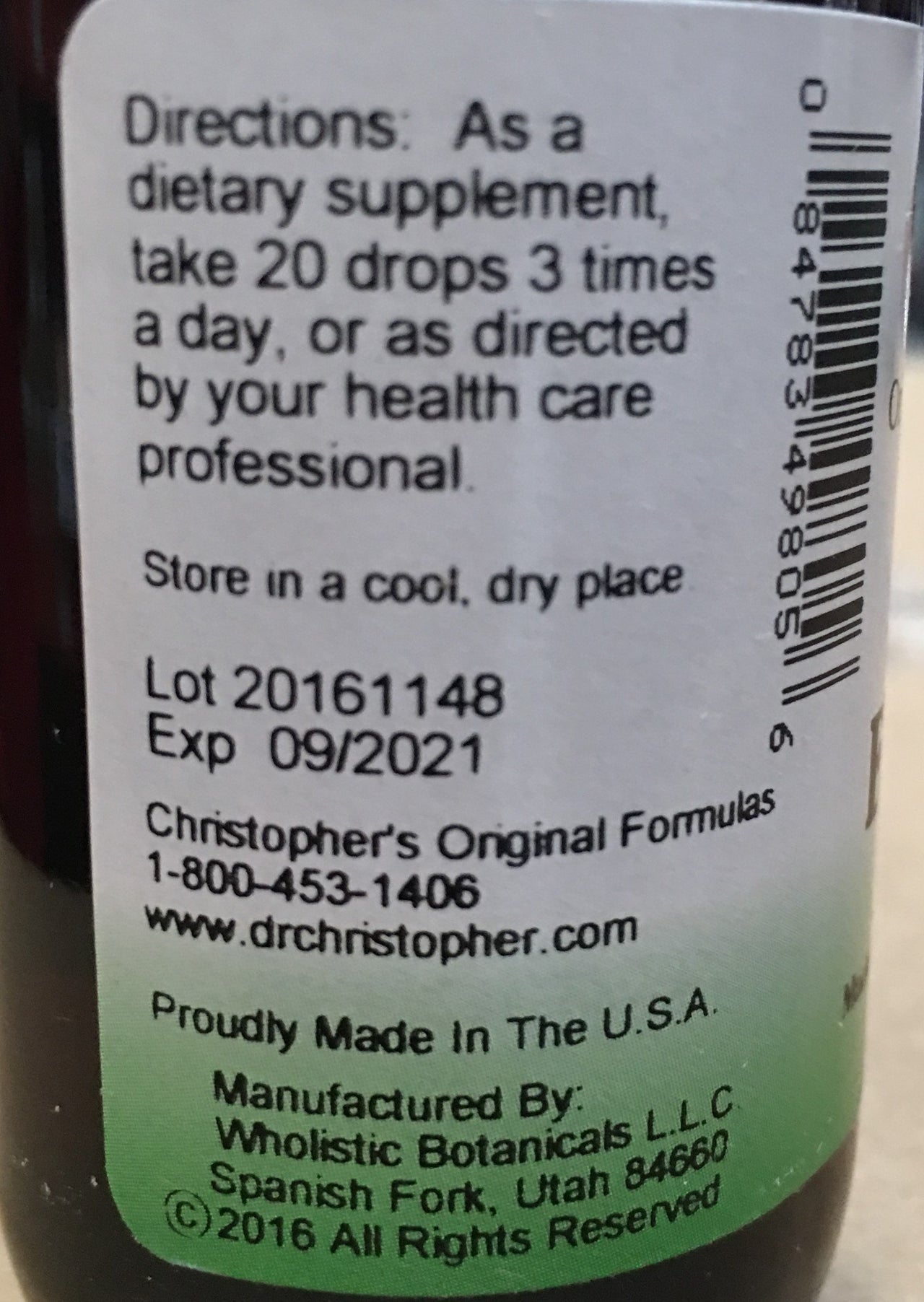 Dr. Christopher's Echinacea Angustifolia Root Alcohol Extract 2 oz