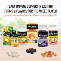 Thumbnail for Airborne Vitamin C 750mg (per Serving) Zesty Orange Flavored Gummies (42 Count in a Bottle), Gluten-Free Immune Support Supplement with Vitamins A C E, Selenium, Echinacea, Ginger, Antioxidant