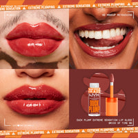 Thumbnail for NYX PROFESSIONAL MAKEUP Duck Plump High Pigment Plumping Lip Gloss with Spicy Ginger, Vegan Lip Makeup - Brick Of Time (Rich Terracotta)