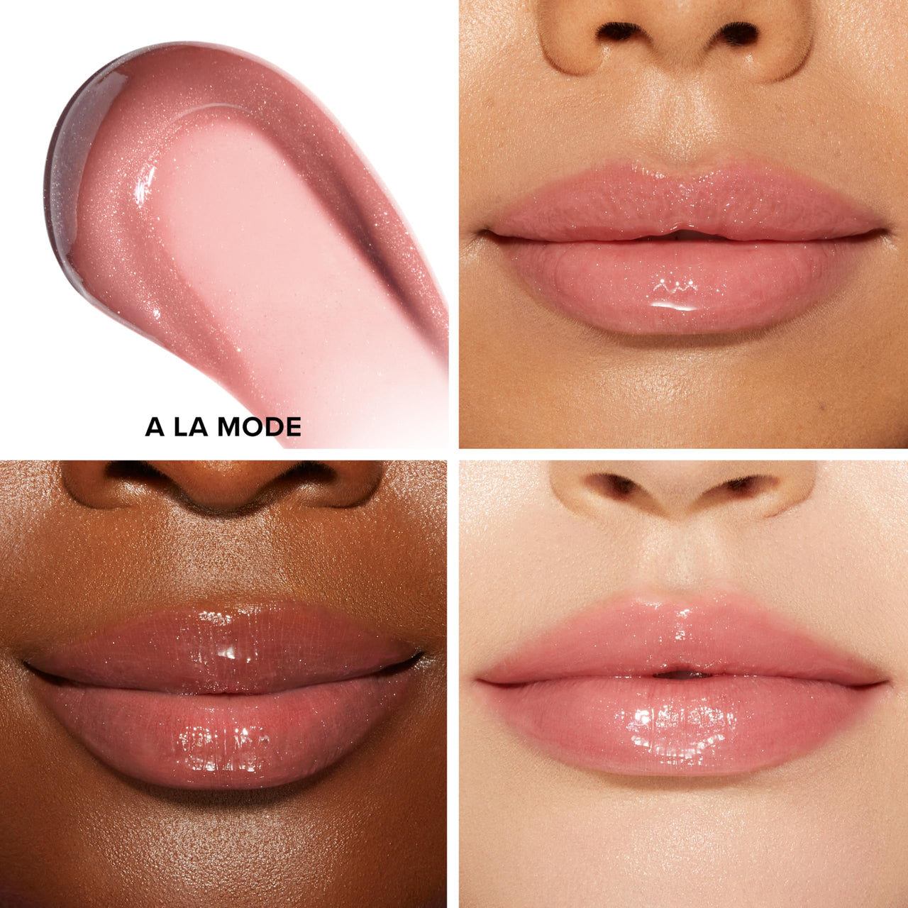 Too Faced Lip Injection Maximum Plump Extra Strength Lip Plumper Gloss | Hydrating, Volumizing, + Plumping, 0.14 Fl Oz, A La Mode (Nude Pink with Subtle Silver Shimmer)