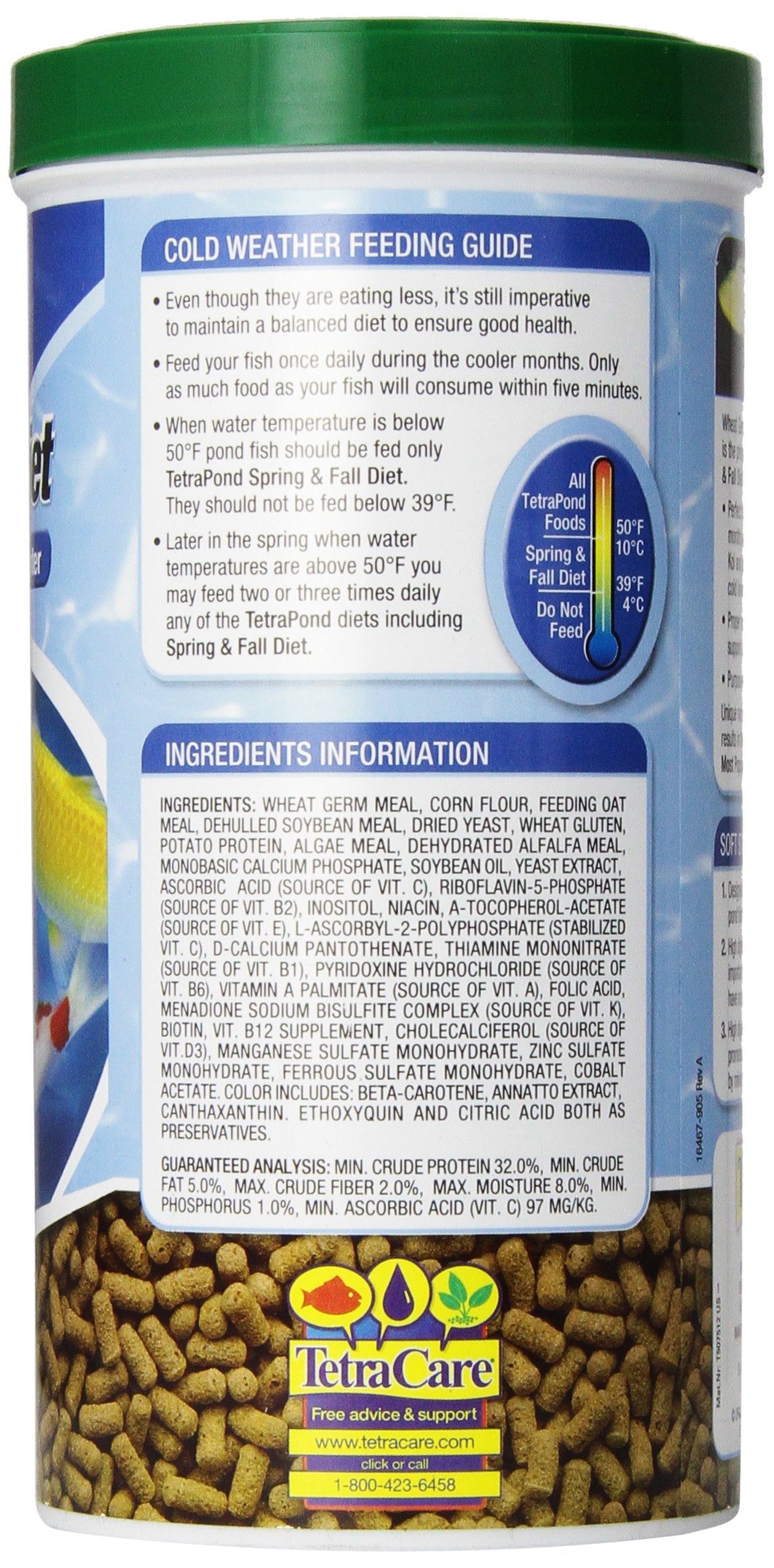 TetraPond Spring And Fall Diet 7.05 Ounces, Pond Fish Food, For Goldfish And Koi