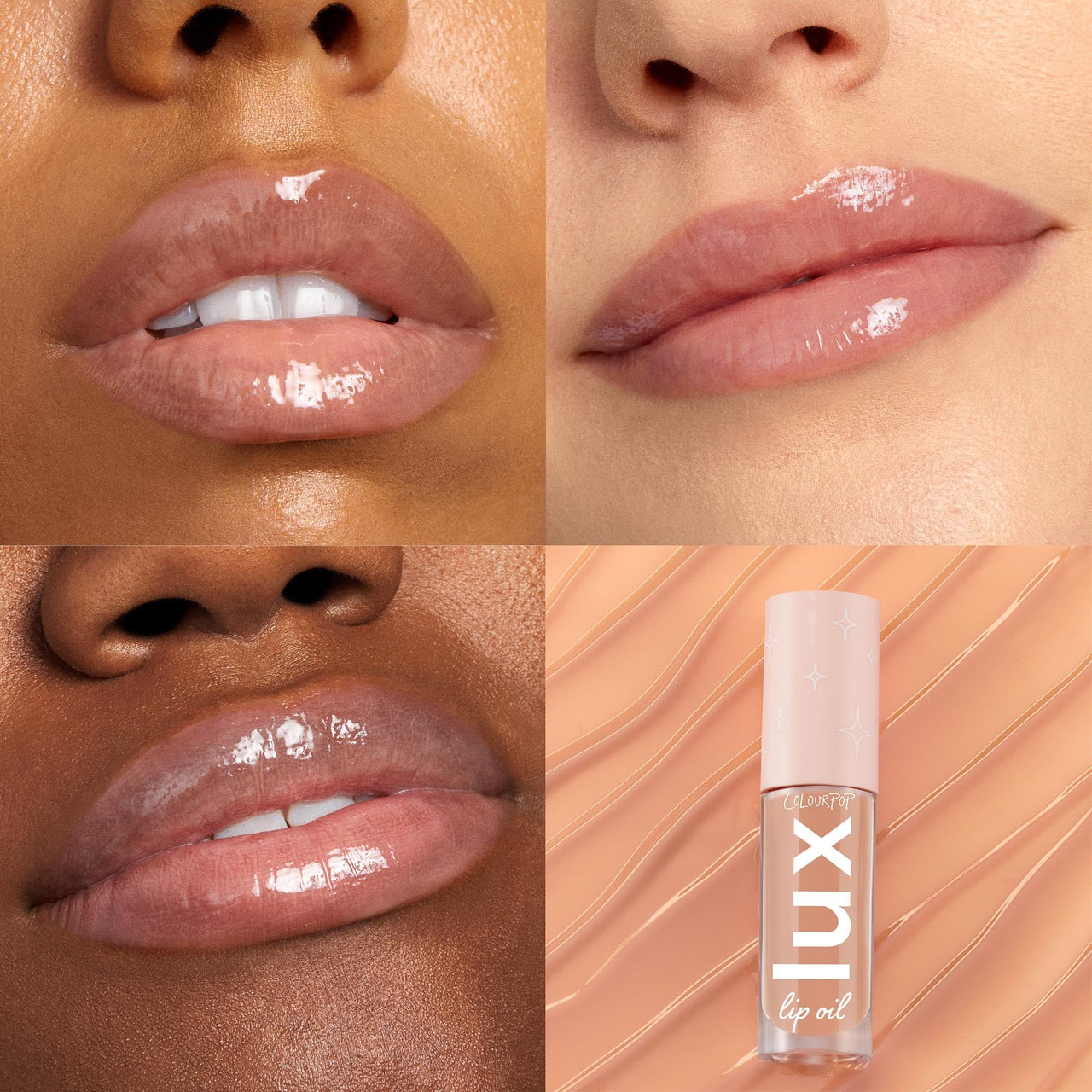 ColourPop Lux Lip Oil - Hydrating, Sheer Tinted Lip Oil Formulated with Antioxidant-Rich Chamomile Extract & Calendula Oil - Non-Greasy, Nourishing Soft-Warm Nude Lip Oil - Skinny Dip (0.16 oz)