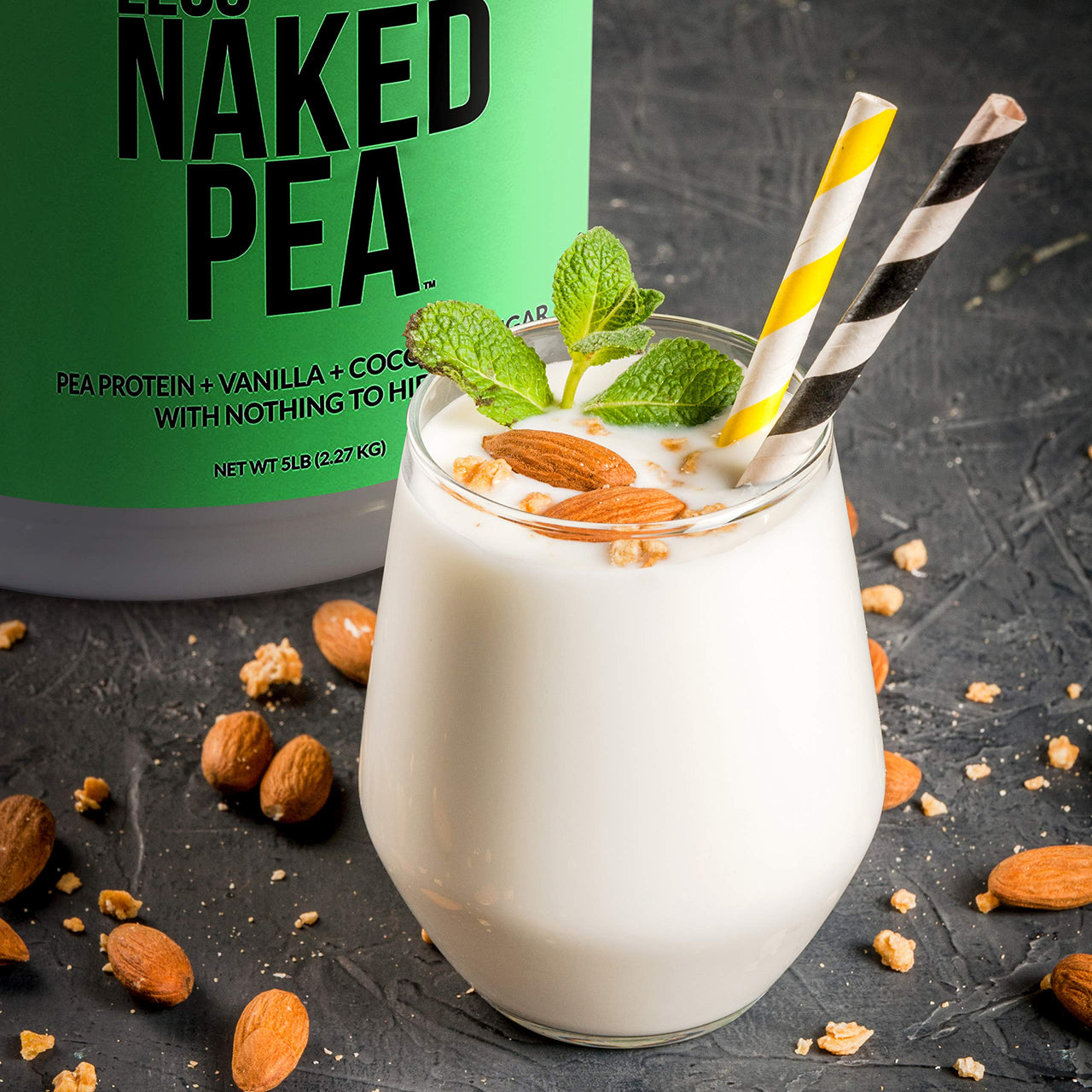 NAKED Vanilla Pea Protein Isolate 5LB Bulk + Pure Micronized Creatine Monohydrate 1,000g (200 Servings) – Plant-Based; Vegan; Non-GMO; Gluten Free; Soy Free