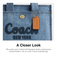 Thumbnail for Coach Women's Denim Cargo Tote, Indigo