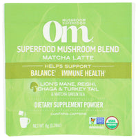 Thumbnail for Om Mushroom Superfood Organic Mushroom Matcha Latte Blend, 0.28 OZ