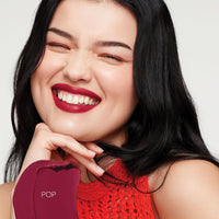 Thumbnail for Saie Lip Blur Soft Matte Lipstick - Long Lasting Lipstick with Hydrating, Buildable Coverage - Enriched with Hyaluronic Acid + Softening Jojoba to Nourish Lips - Pop (0.07 oz)