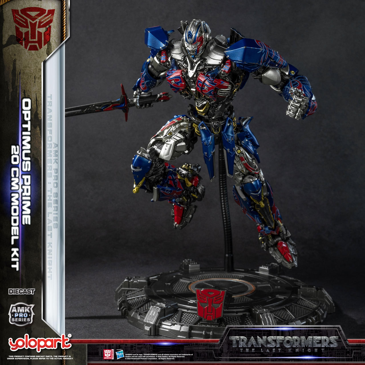 YOLOPARK Transformers: The Last Knight Optimus Prime with Upgraded Weaponry,Highly Articulated 7.87 Inch Transformers Action Figure for Ages 15 and Up,No Converting