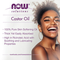 Thumbnail for NOW Foods Solutions, Castor Oil, 100% Pure Versatile Skin Care, Multi-Purpose Skin Softener, 16-Ounce