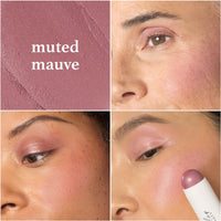 Thumbnail for Julep Skip The Brush Cream to Powder Blush Stick - Muted Mauve - Blendable and Buildable Color - 2-in-1 Blush and Lip Makeup Stick