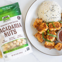 Thumbnail for NOW Foods, Macadamia Nuts, Dry Roasted with Sea Salt, Source of Fiber, Gluten-Free and Certified Non-GMO, 9-Ounce (Packaging May Vary)