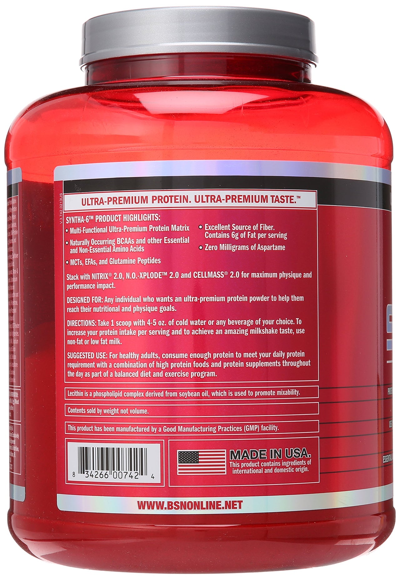 BSN Syntha-6 Protein Powder, Chocolate Cake Batter, 5 Pound