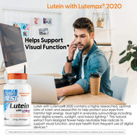 Thumbnail for Doctor's Best Lutein, 20 mg, Supports Eye Health & Performance, Non-GMO, Gluten Free 180 Softgels