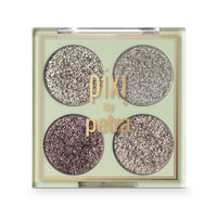 Thumbnail for Pixi Beauty Glitter-y Eye Quad - GoldLava | Four Pressed Glitter Eyeshadow Shades | Castor Oil & Vitamin E Infused Eye Makeup