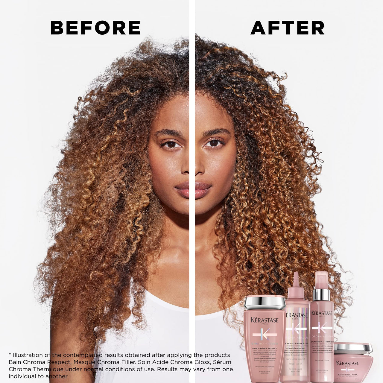 KÉRASTASE Chroma Absolute Chroma Hair Gloss, High Shine Treatment for Damaged Color-Treated Hair, Strengthens and Adds Shine, Lightweight formula with Lactic Acid, Soin Acide, 7.1 Fl Oz